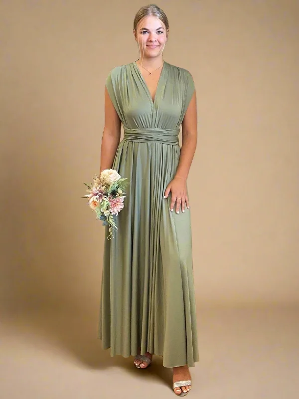 Khaki Convertible Infinity bridesmaid dress Express NZ wide