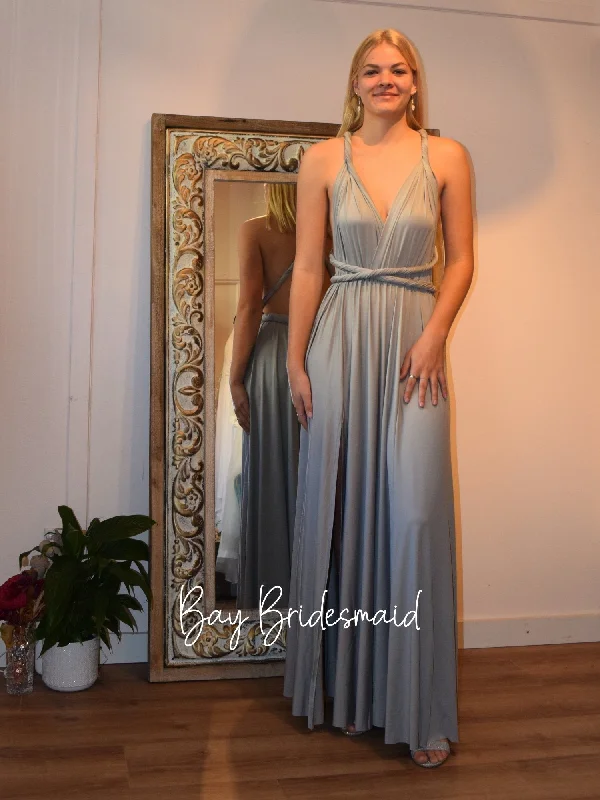 Silver Convertible Infinity bridesmaid dress Express NZ wide