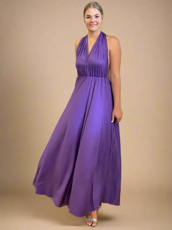 Darker Purple Convertible Infinity bridesmaid dress Express NZ wide