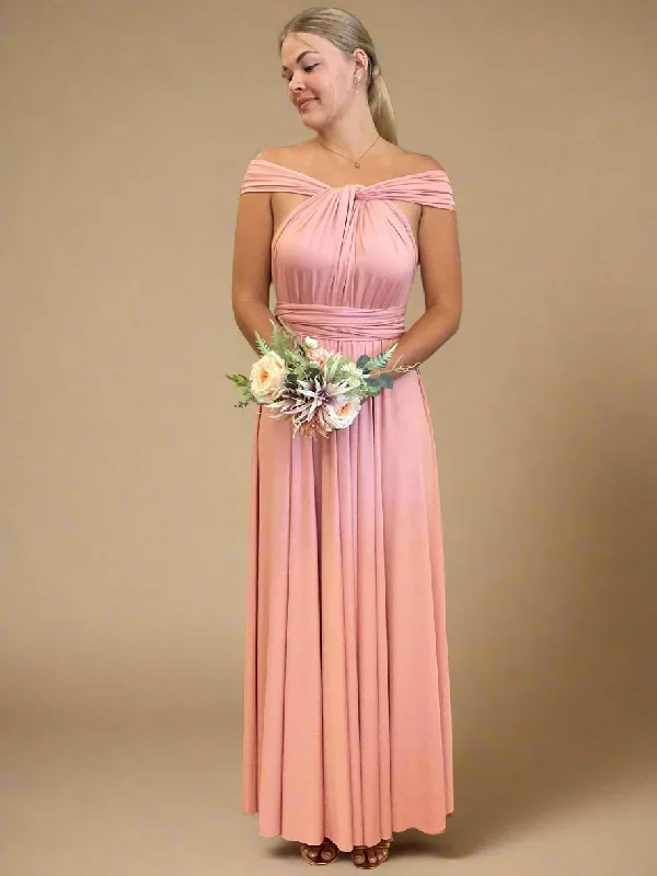 Light Rose Pink Convertible Infinity bridesmaid dress Express NZ wide