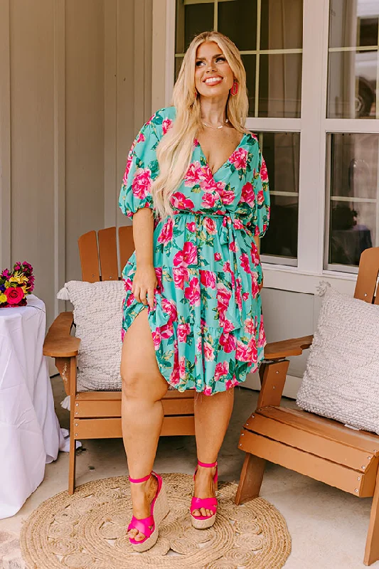 Amalfi Spritz Floral Mini Dress Curves