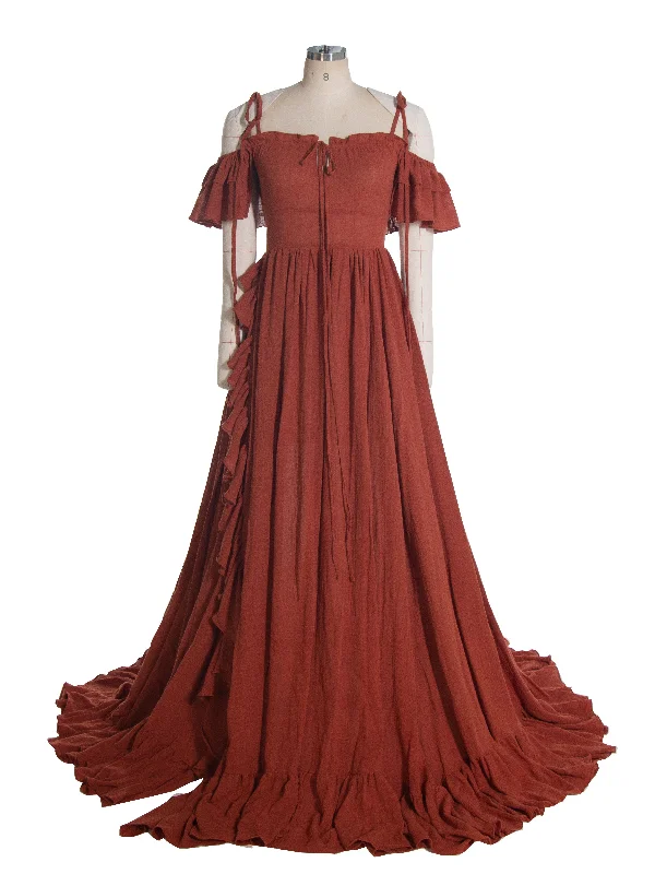 Boho Chic Cotton Maxi Dress Bohemian Dress for Photoshoots YW240121