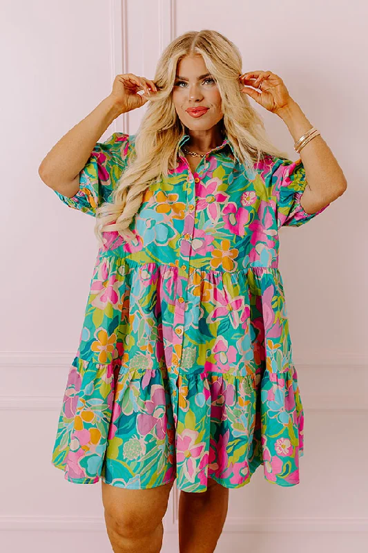 Lagoon Luxe Floral Mini Dress Curves