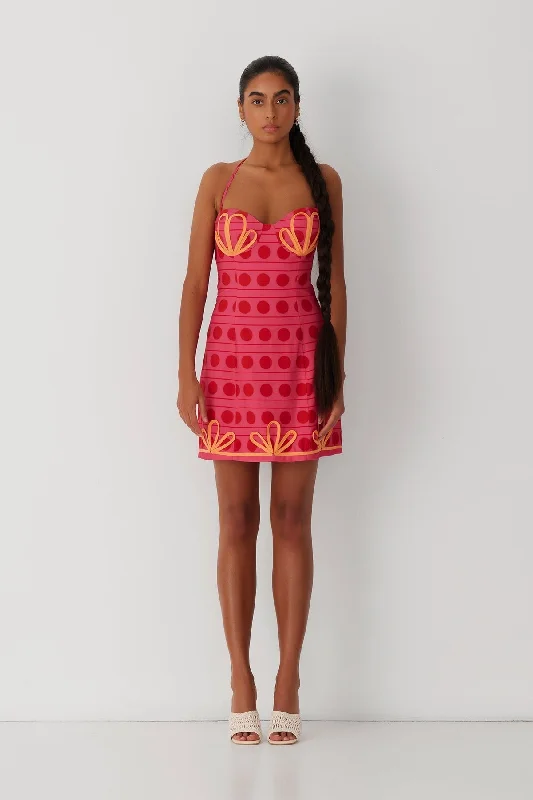 Paravana Mini Dress - Flamingo Spot