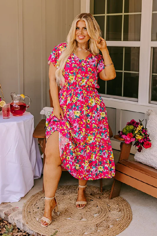 Spring It On Floral Midi Curves