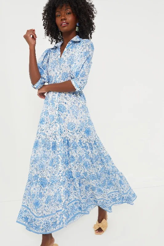 Blue Floral Blair Maxi Dress