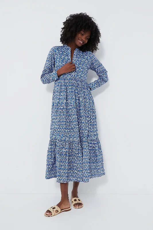 Blue Gwenyth Diwali Maxi Dress