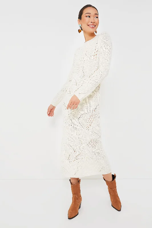 Cream Knit Maxi Dress