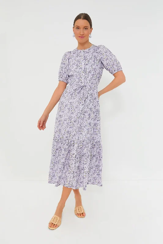 Lavender Floral Frannie Maxi Dress