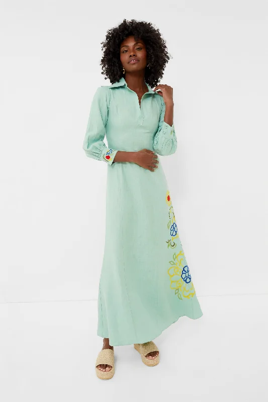 Sage Leaf Fatma Maxi Dress