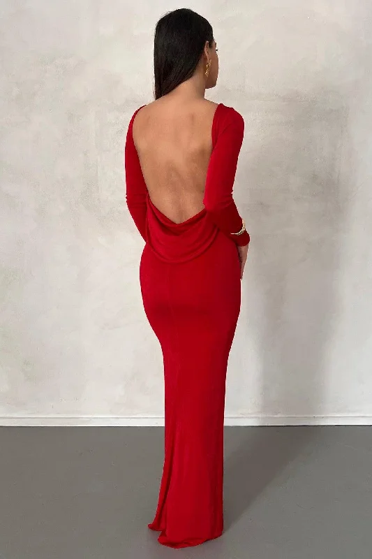 Mia Gown - Deep Red