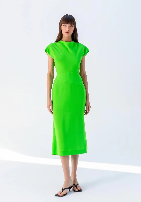 Kameya Cut-Out Back Midi Dress, Green