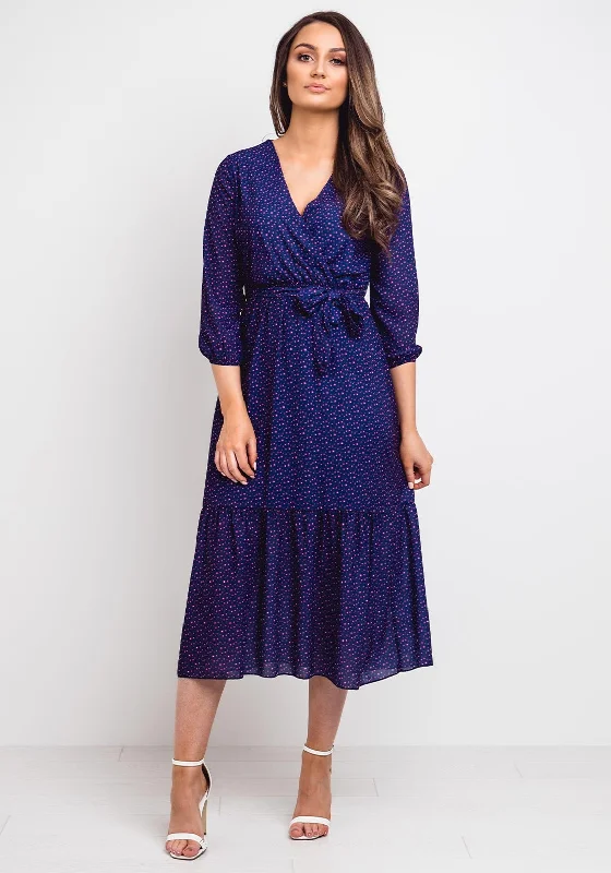 Kate + Pippa Boho Printed Midi Dress, Navy