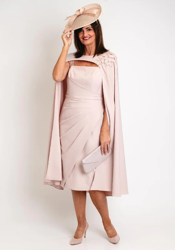 Veni Infantino Applique Cape Midi Dress, Blossom